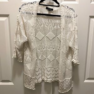 White Crochet Cardigan